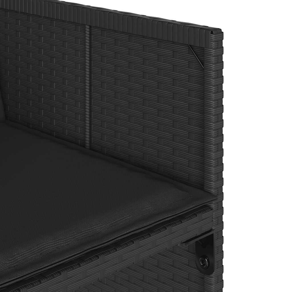 15-delige Tuinset met kussens poly rattan zwart is nu te koop bij PeponiXL, paradijselijk wonen!