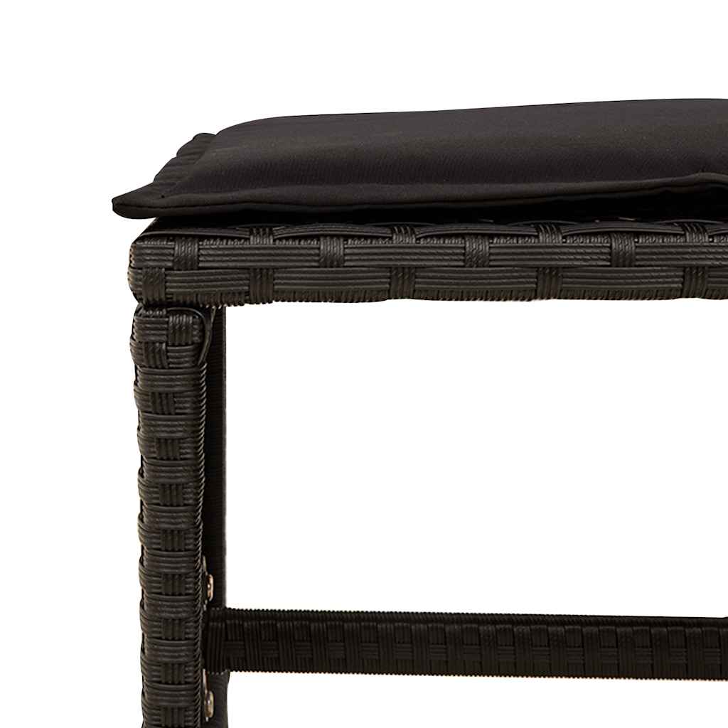 15-delige Tuinset met kussens poly rattan zwart is nu te koop bij PeponiXL, paradijselijk wonen!