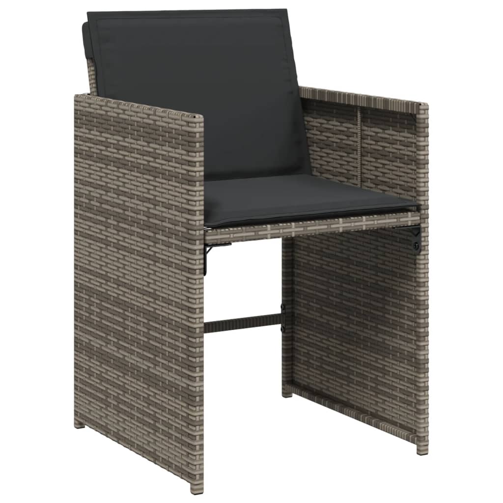 17-delige Tuinset met kussens poly rattan grijs is nu te koop bij PeponiXL, paradijselijk wonen!