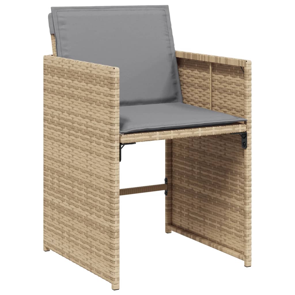 17-delige Tuinset met kussens poly rattan gemengd beige is nu te koop bij PeponiXL, paradijselijk wonen!