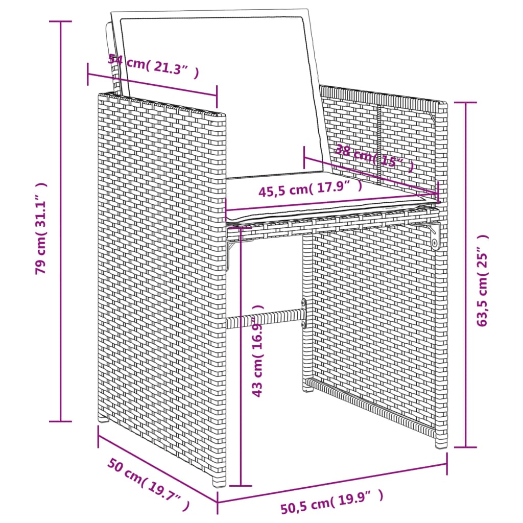 17-delige Tuinset met kussens poly rattan gemengd beige is nu te koop bij PeponiXL, paradijselijk wonen!