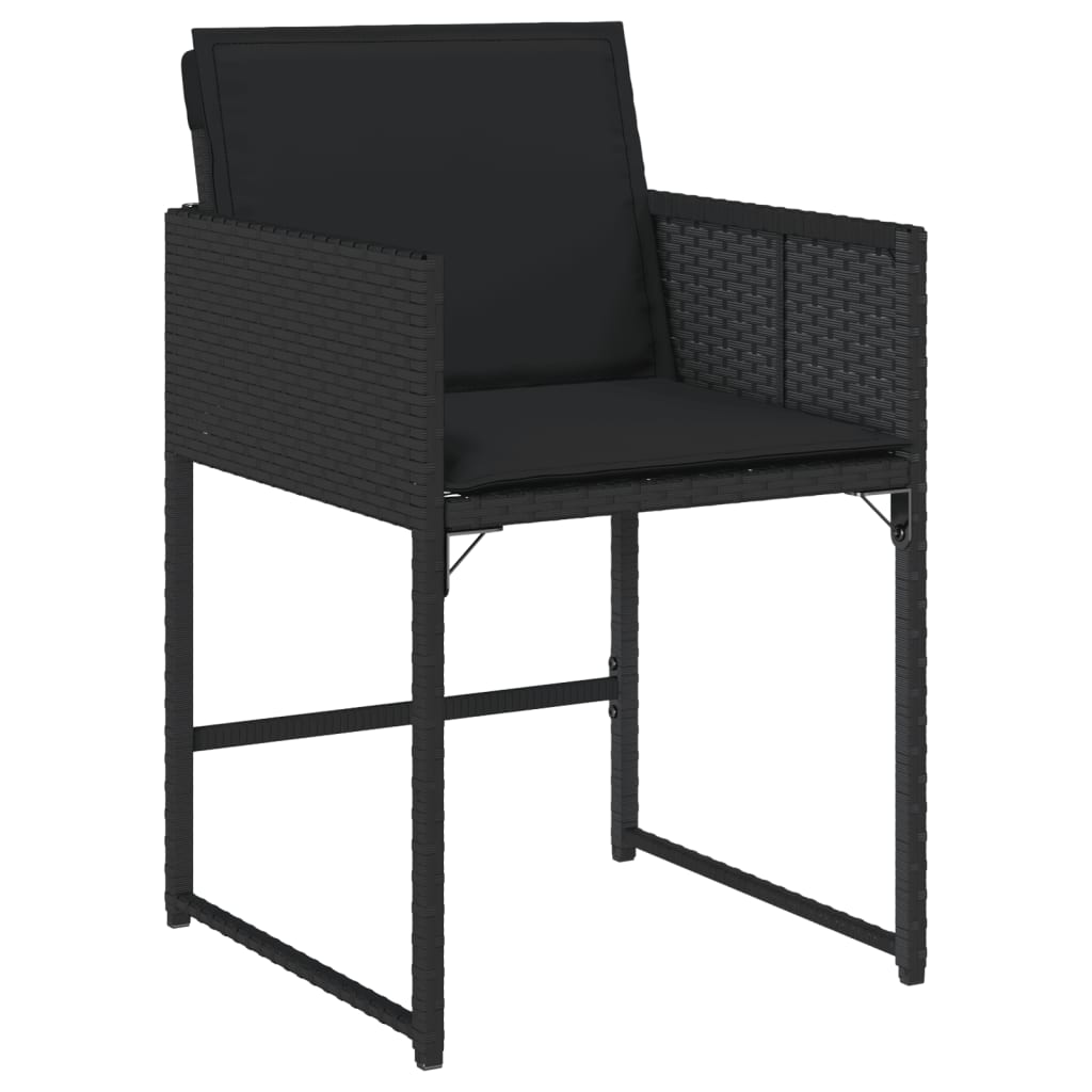 5-delige Tuinset met kussens poly rattan zwart is nu te koop bij PeponiXL, paradijselijk wonen!