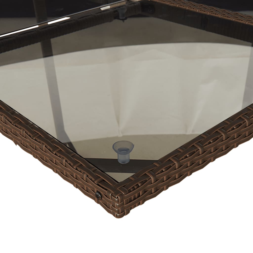 5-delige Tuinset met kussens poly rattan bruin is nu te koop bij PeponiXL, paradijselijk wonen!