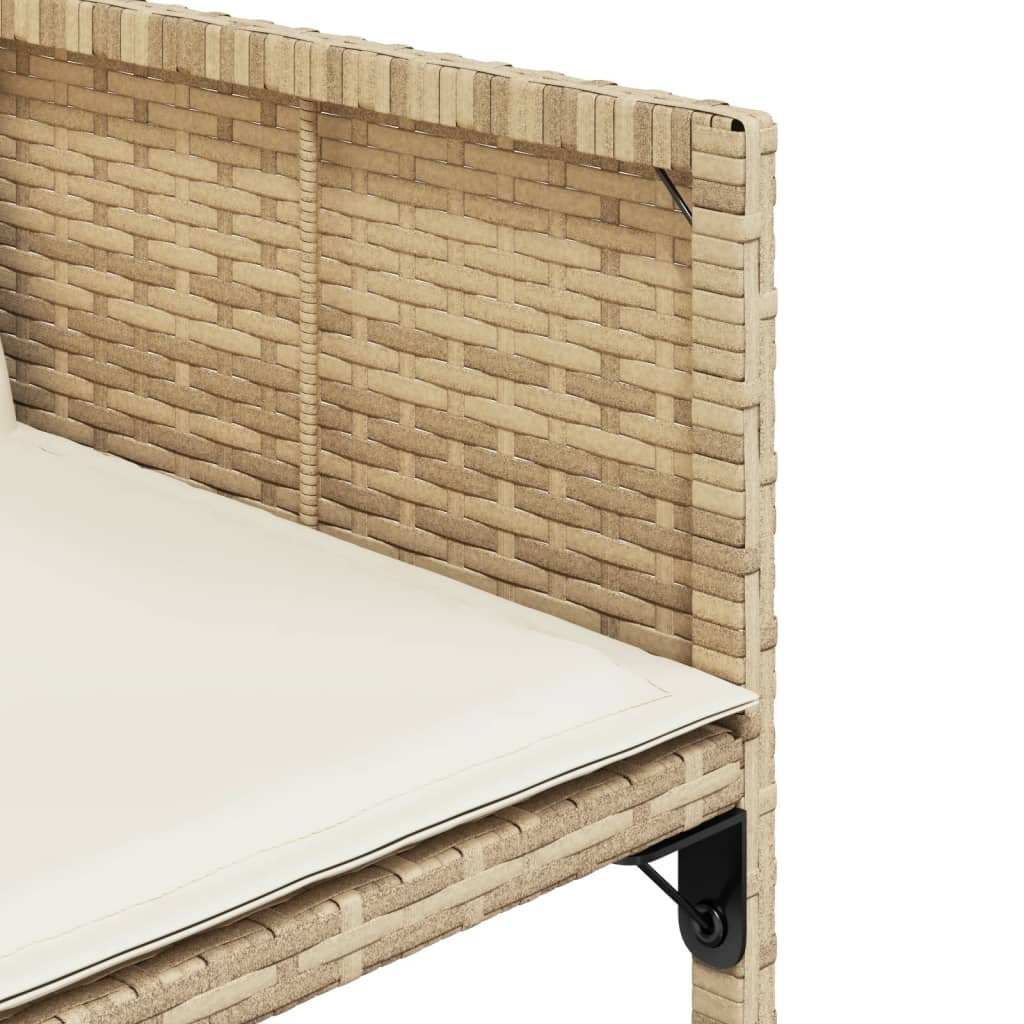 5-delige Tuinset met kussens poly rattan beige is nu te koop bij PeponiXL, paradijselijk wonen!