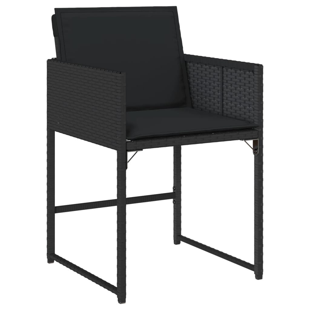 11-delige Tuinset met kussens poly rattan zwart is nu te koop bij PeponiXL, paradijselijk wonen!