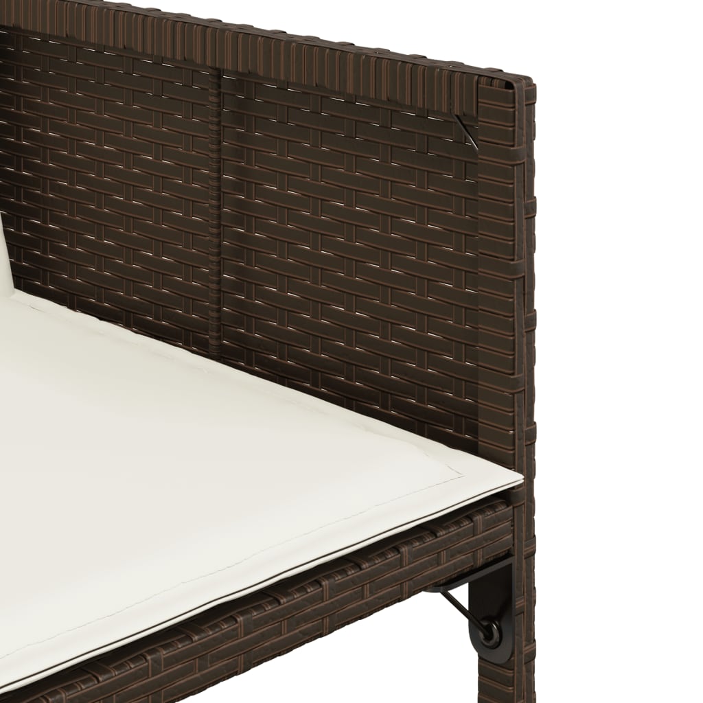 11-delige Tuinset met kussens poly rattan bruin is nu te koop bij PeponiXL, paradijselijk wonen!
