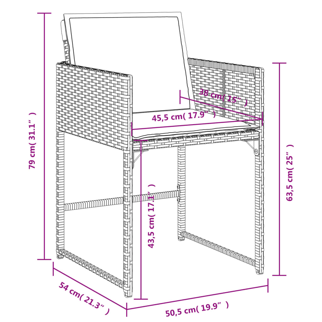11-delige Tuinset met kussens poly rattan bruin is nu te koop bij PeponiXL, paradijselijk wonen!