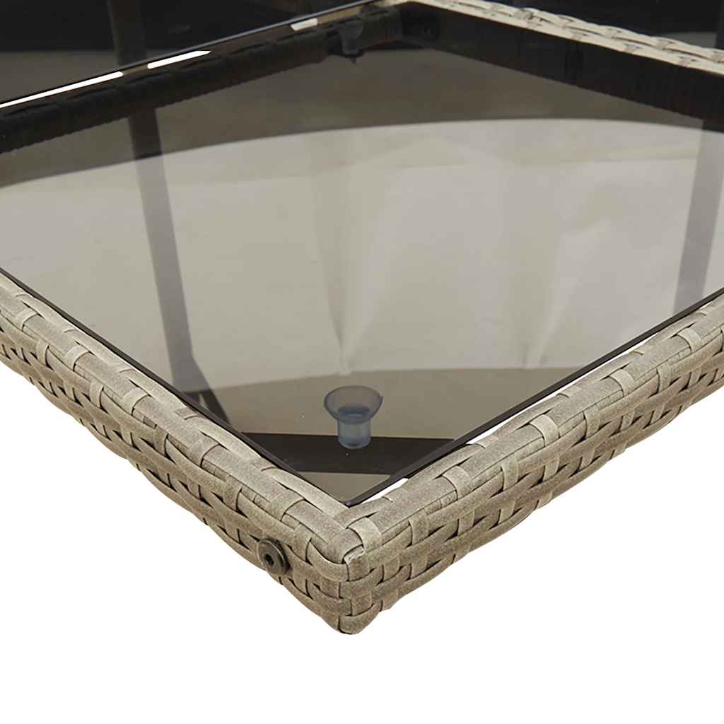 11-delige tuinset met kussens, grijs polyrotan is nu te koop bij PeponiXL, paradijselijk wonen!