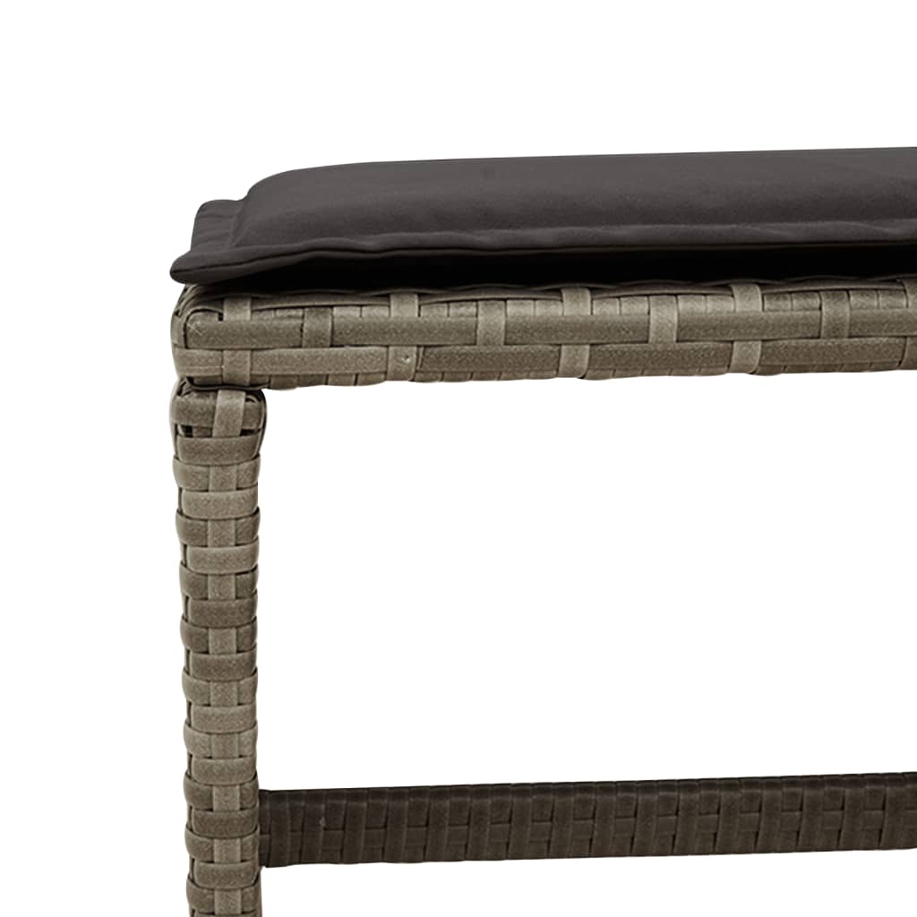 9-delige Tuinset met kussens poly rattan grijs is nu te koop bij PeponiXL, paradijselijk wonen!