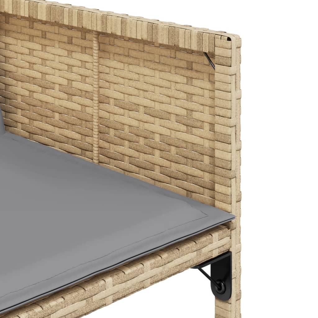 9-delige Tuinset met kussens poly rattan gemengd beige is nu te koop bij PeponiXL, paradijselijk wonen!