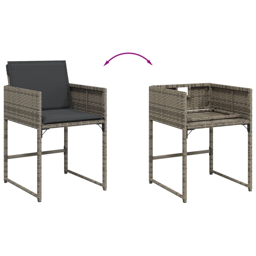 11-delige Tuinset met kussens poly rattan grijs is nu te koop bij PeponiXL, paradijselijk wonen!