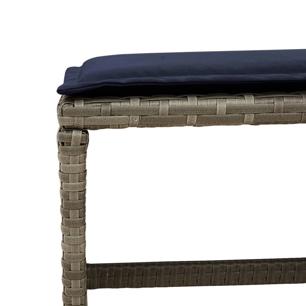 11-delige tuinset met kussens, grijs polyrotan is nu te koop bij PeponiXL, paradijselijk wonen!