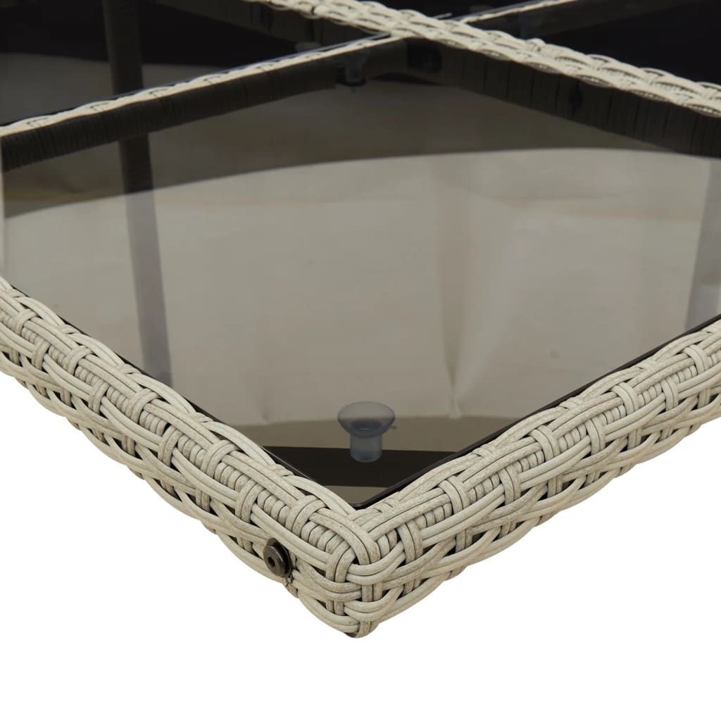 13-delige Tuinset met kussens poly rattan lichtgrijs is nu te koop bij PeponiXL, paradijselijk wonen!