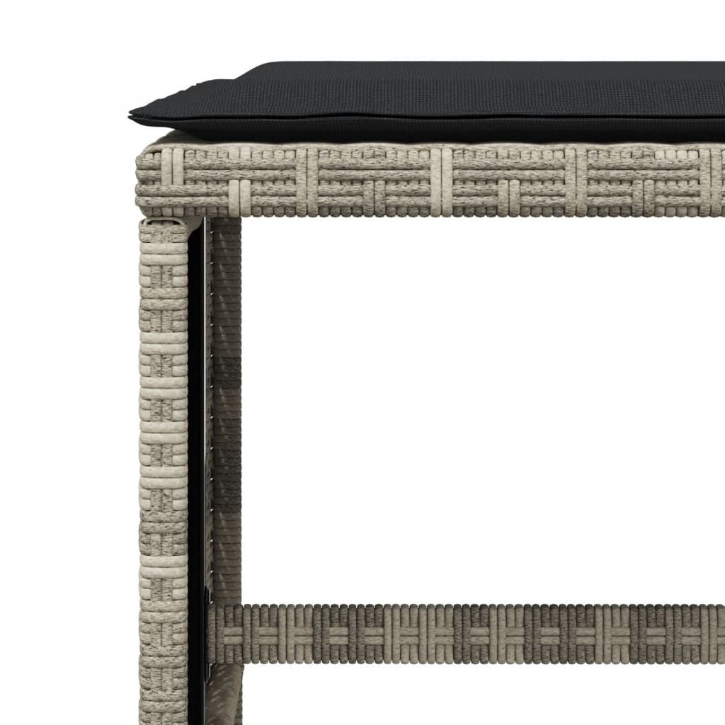 13-delige Tuinset met kussens poly rattan lichtgrijs is nu te koop bij PeponiXL, paradijselijk wonen!