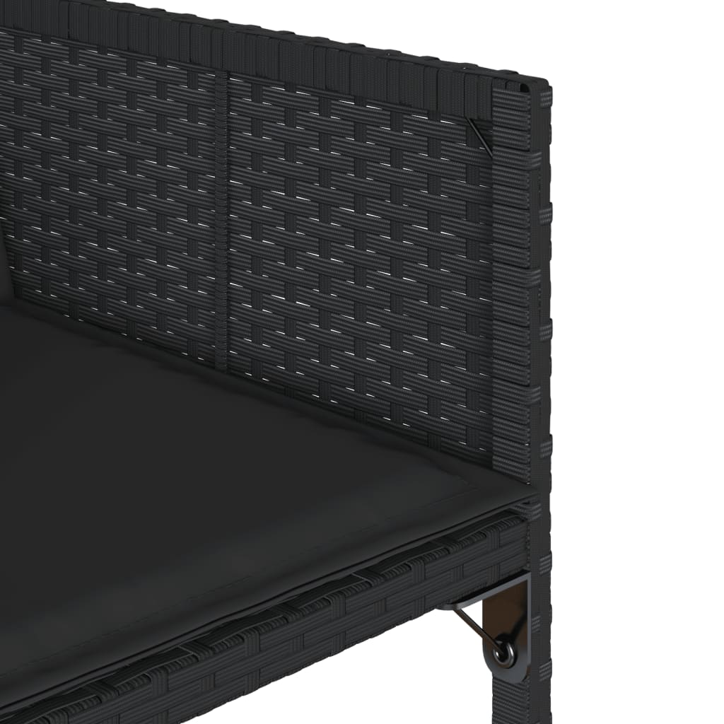 15-delige Tuinset met kussens poly rattan zwart is nu te koop bij PeponiXL, paradijselijk wonen!