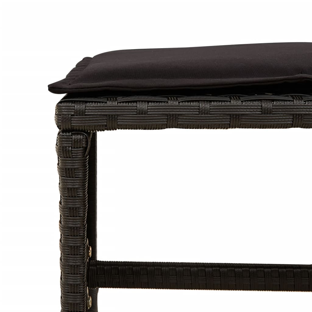 15-delige Tuinset met kussens poly rattan zwart is nu te koop bij PeponiXL, paradijselijk wonen!