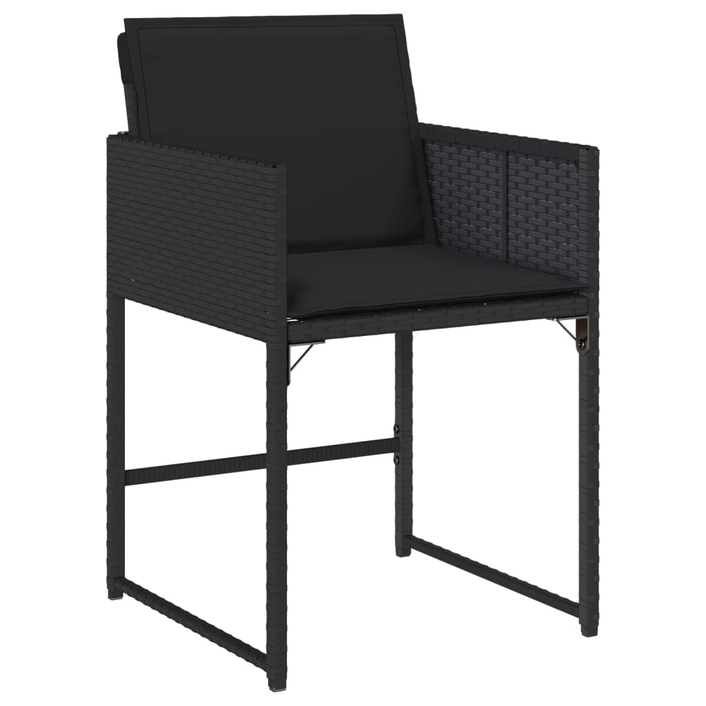 17-delige Tuinset met kussens poly rattan zwart is nu te koop bij PeponiXL, paradijselijk wonen!