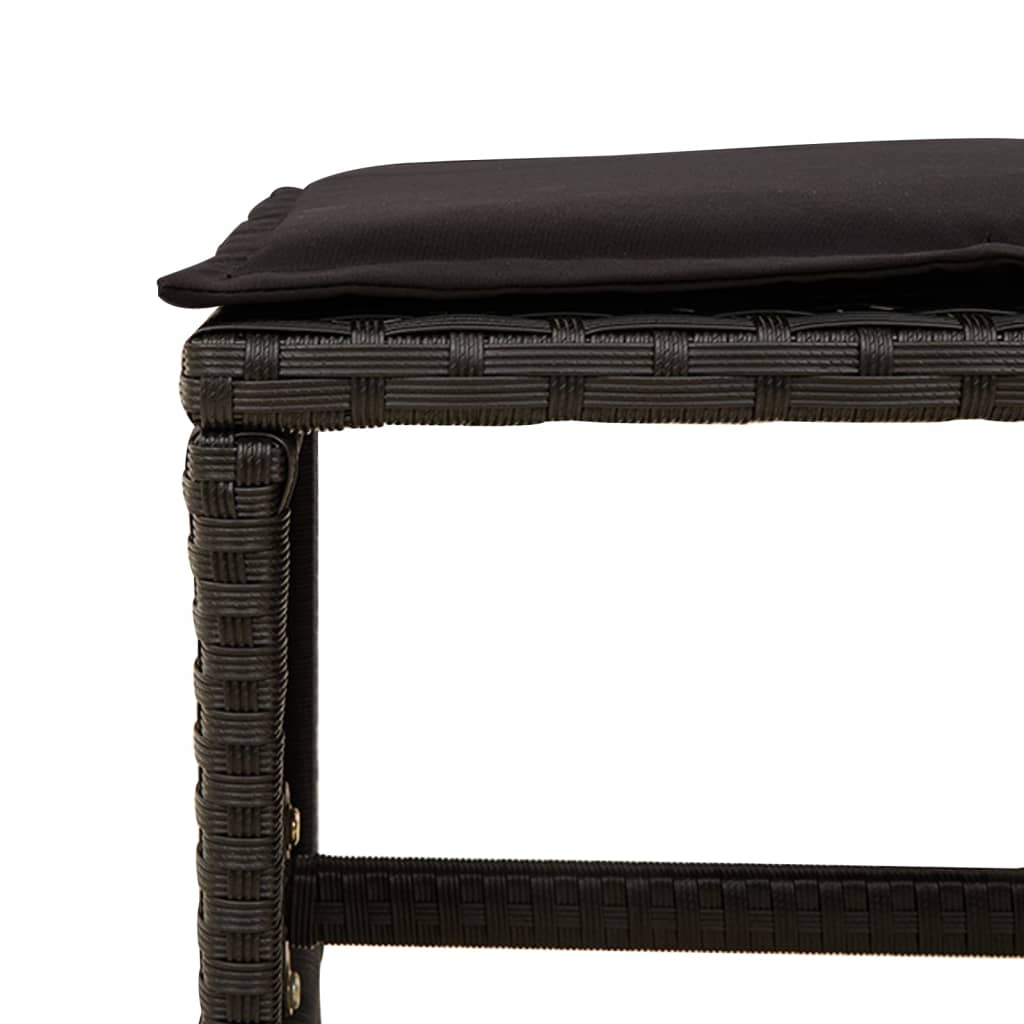17-delige Tuinset met kussens poly rattan zwart is nu te koop bij PeponiXL, paradijselijk wonen!