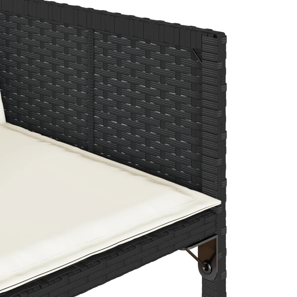 17-delige Tuinset met kussens poly rattan zwart is nu te koop bij PeponiXL, paradijselijk wonen!