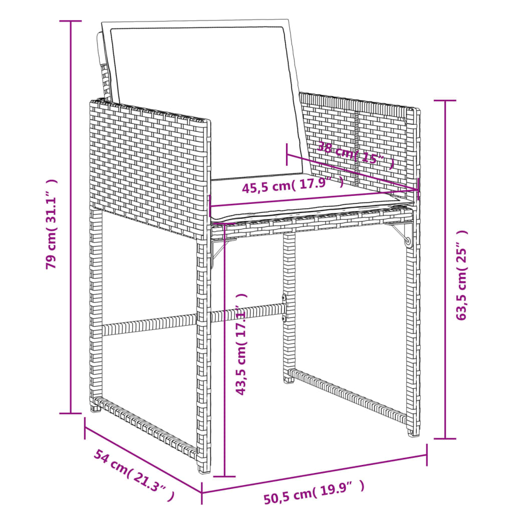 11-delige Tuinset met kussens poly rattan zwart is nu te koop bij PeponiXL, paradijselijk wonen!