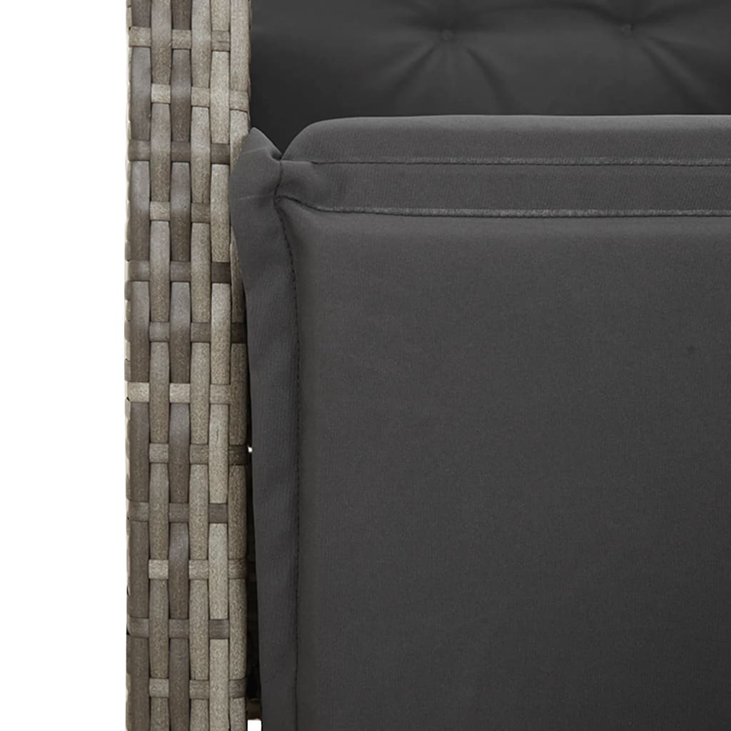 5-delige Tuinset met kussens poly rattan grijs is nu te koop bij PeponiXL, paradijselijk wonen!