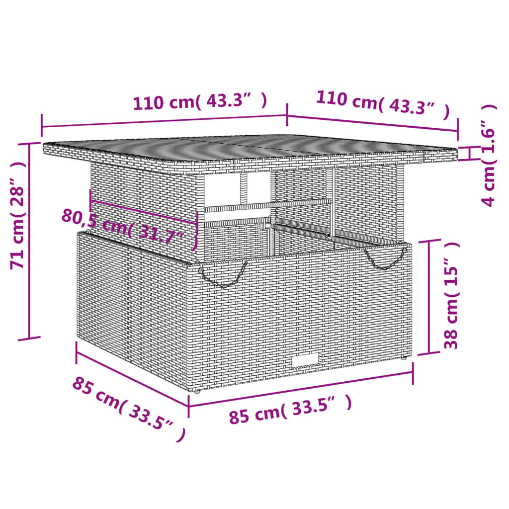 5-delige Tuinset met kussens poly rattan zwart is nu te koop bij PeponiXL, paradijselijk wonen!