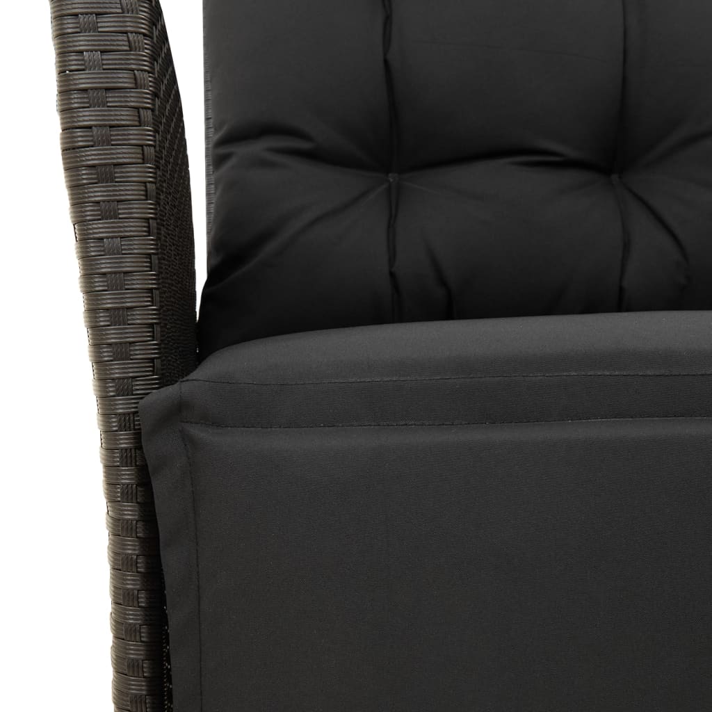3-delige Tuinset met kussens poly rattan zwart is nu te koop bij PeponiXL, paradijselijk wonen!