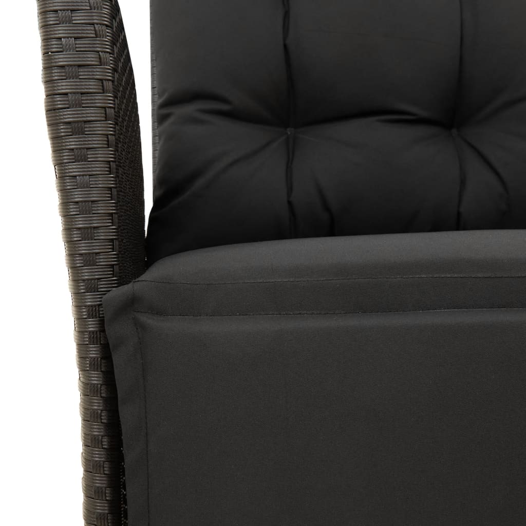 5-delige Tuinset met kussens poly rattan zwart is nu te koop bij PeponiXL, paradijselijk wonen!
