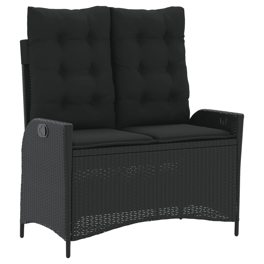 4-delige Tuinset met kussens poly rattan zwart is nu te koop bij PeponiXL, paradijselijk wonen!
