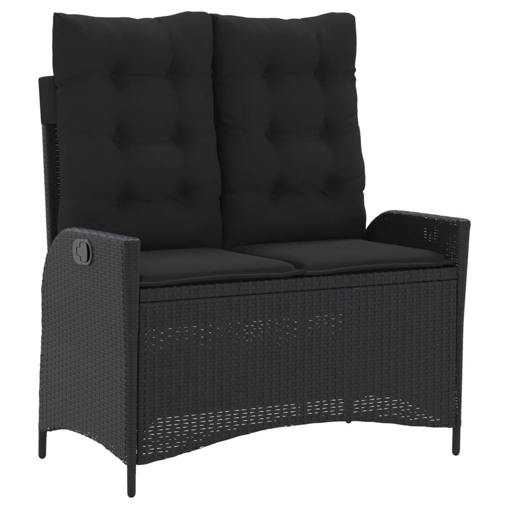 4-delige Tuinset met kussens poly rattan zwart is nu te koop bij PeponiXL, paradijselijk wonen!