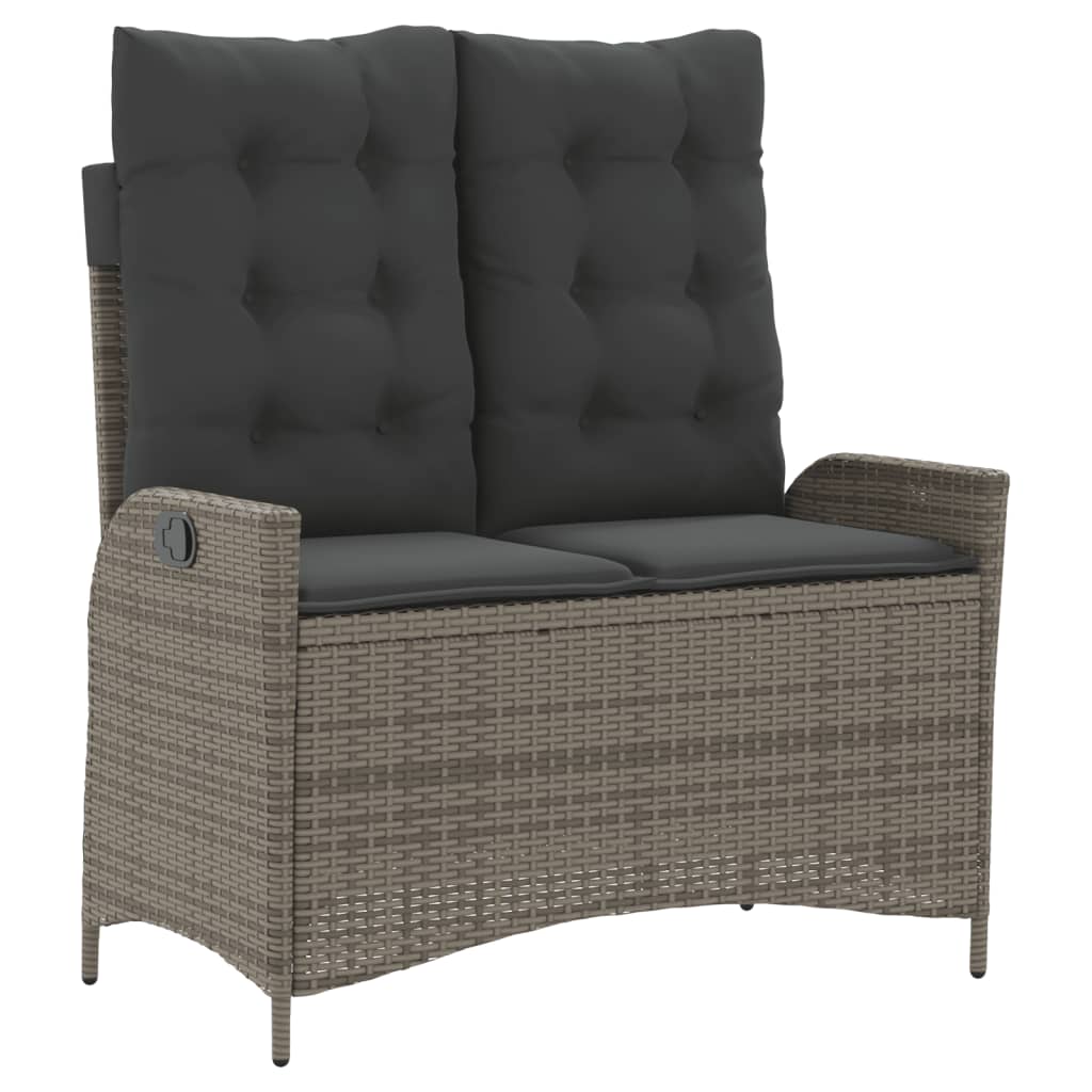 2-delige Tuinset met kussens poly rattan grijs is nu te koop bij PeponiXL, paradijselijk wonen!