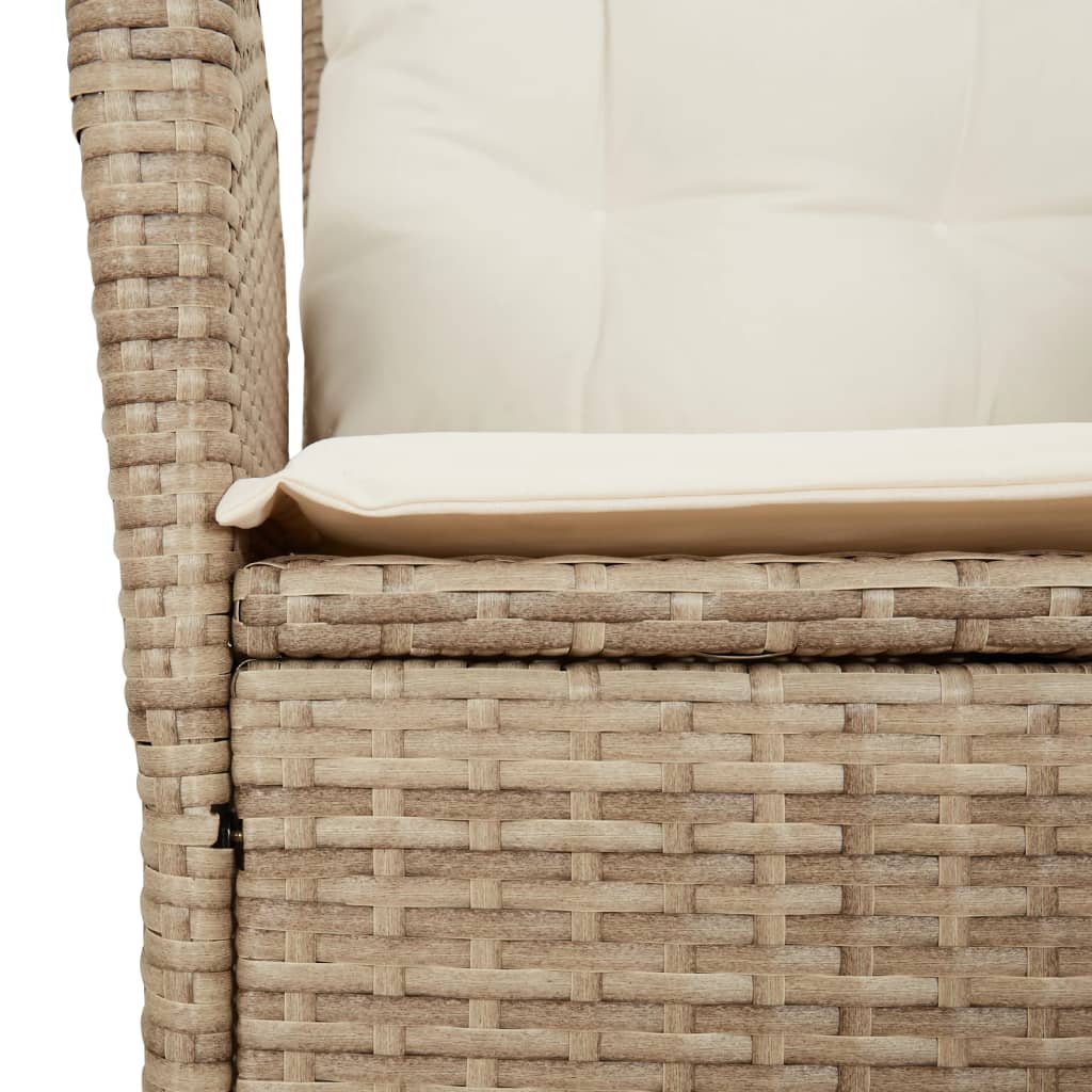 4-delige Tuinset met kussens poly rattan beige is nu te koop bij PeponiXL, paradijselijk wonen!