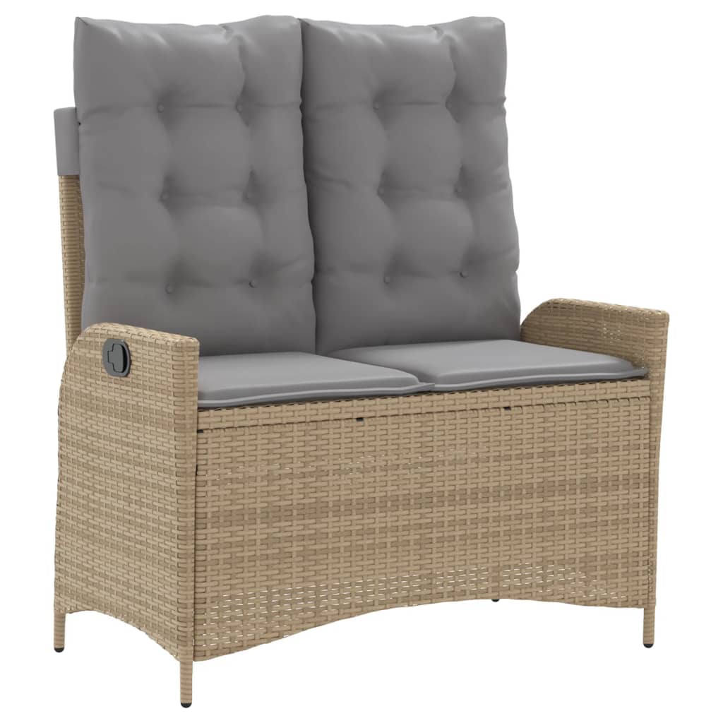 4-delige Tuinset met kussens poly rattan beige is nu te koop bij PeponiXL, paradijselijk wonen!
