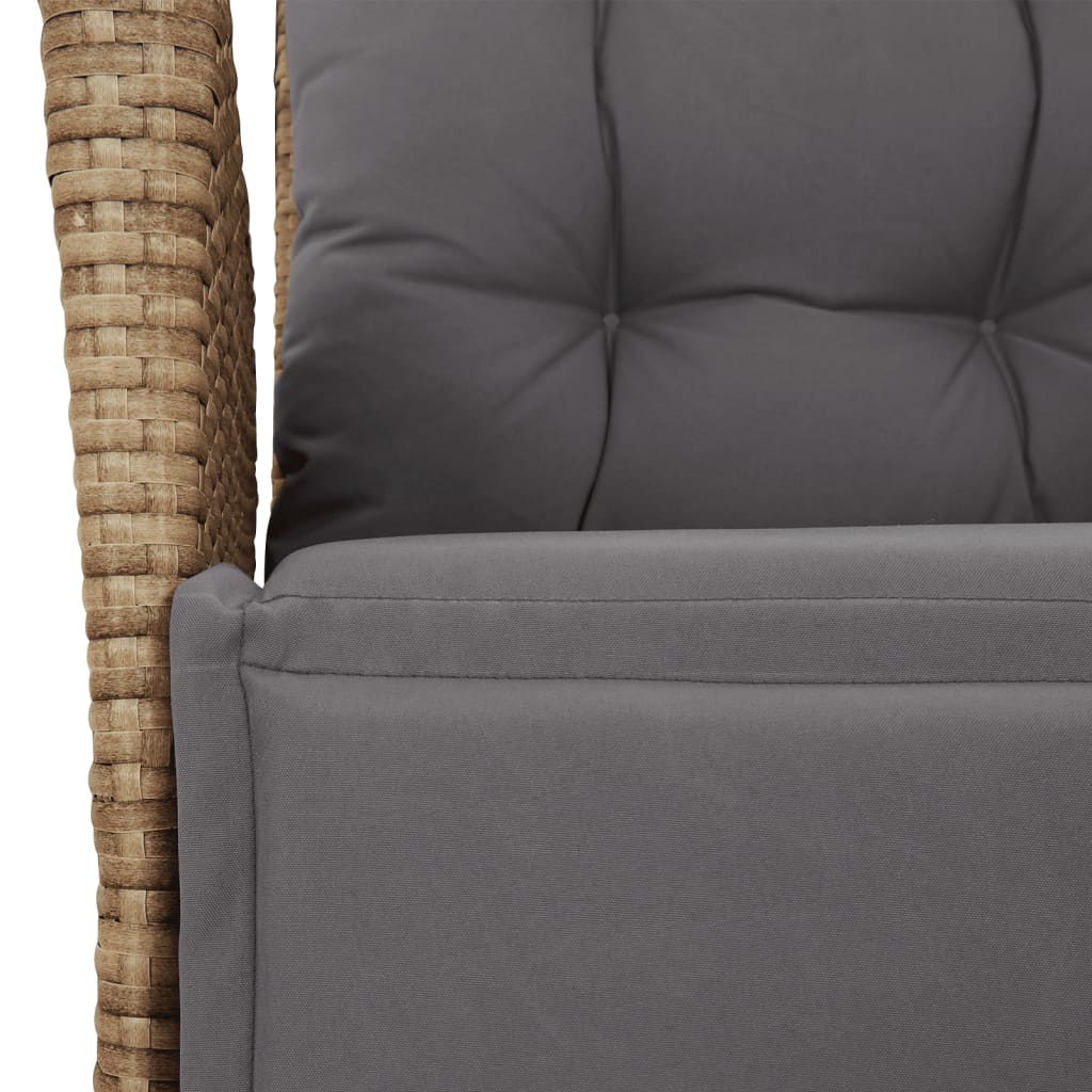 4-delige Tuinset met kussens poly rattan beige is nu te koop bij PeponiXL, paradijselijk wonen!