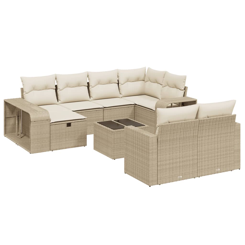 11-delige Tuinset met kussens poly rattan beige is nu te koop bij PeponiXL, paradijselijk wonen!