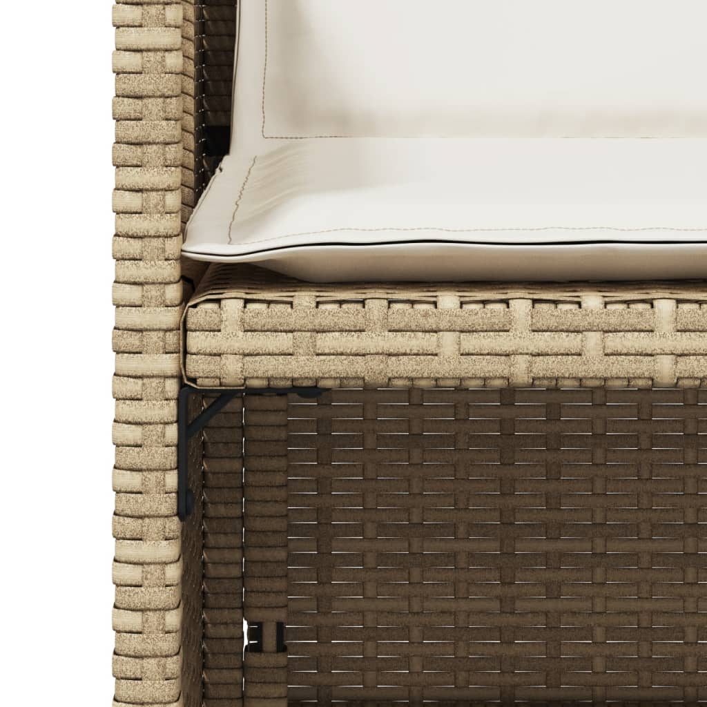 Tuinstoelen 4 st met kussens poly rattan beige is nu te koop bij PeponiXL, paradijselijk wonen!