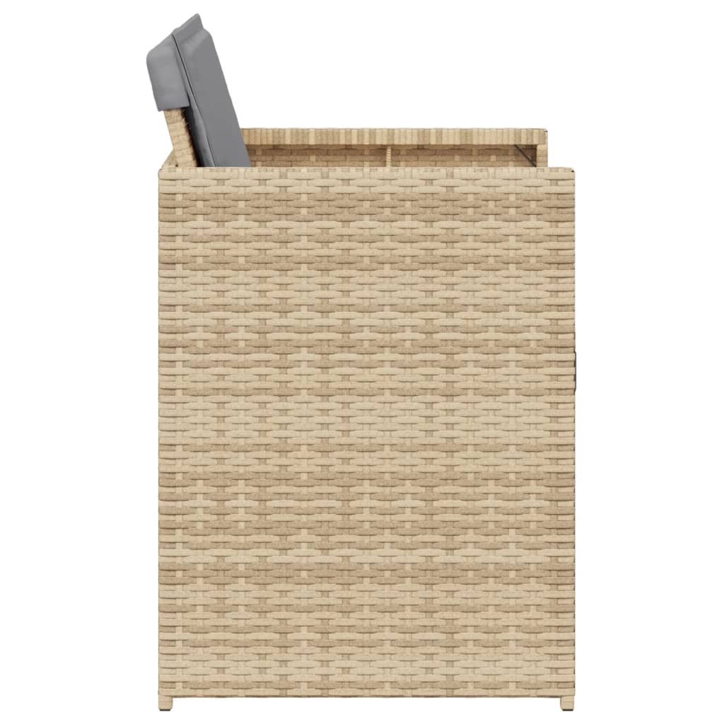 Tuinstoelen 4 st met kussens poly rattan gemengd beige is nu te koop bij PeponiXL, paradijselijk wonen!