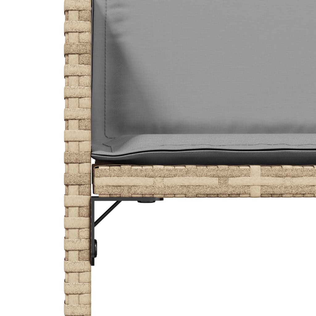 Tuinstoelen 4 st met kussens poly rattan gemengd beige is nu te koop bij PeponiXL, paradijselijk wonen!