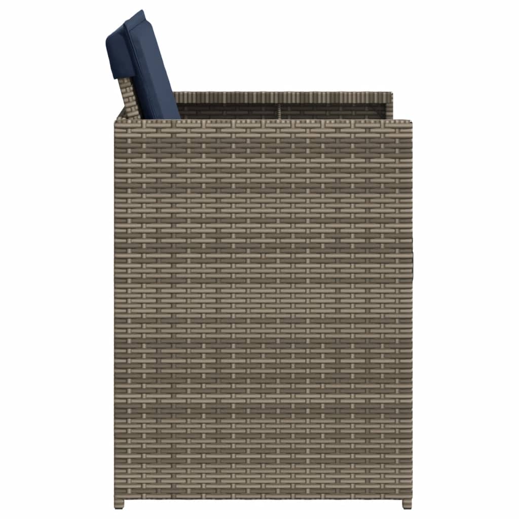 Tuinstoelen 4 st met kussens poly rattan grijs is nu te koop bij PeponiXL, paradijselijk wonen!