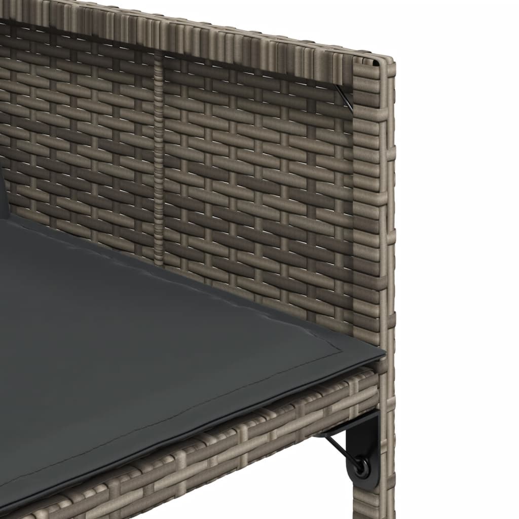 Tuinstoelen 4 st met kussens poly rattan grijs is nu te koop bij PeponiXL, paradijselijk wonen!