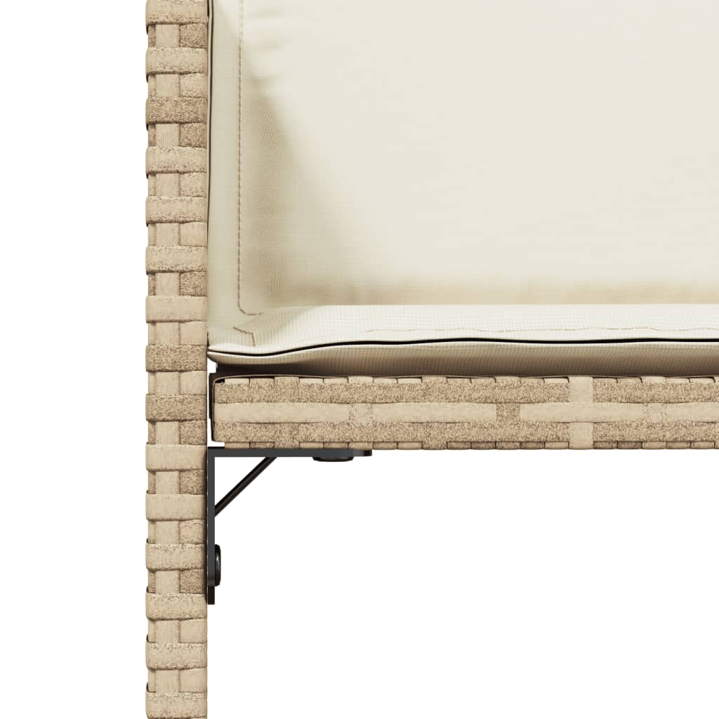 Tuinstoelen 4 st met kussens poly rattan beige is nu te koop bij PeponiXL, paradijselijk wonen!