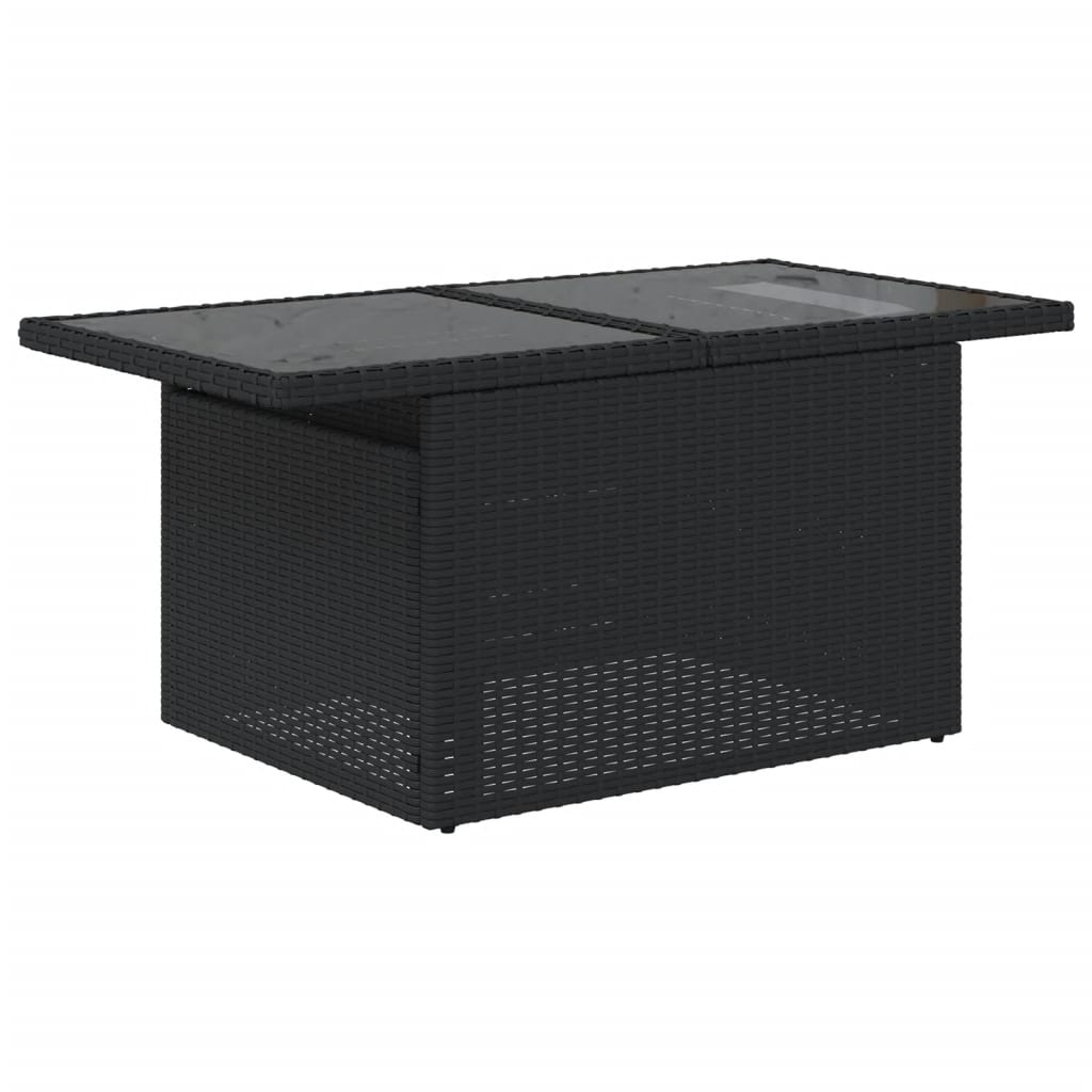9-delige Loungeset met kussens poly rattan zwart is nu te koop bij PeponiXL, paradijselijk wonen!