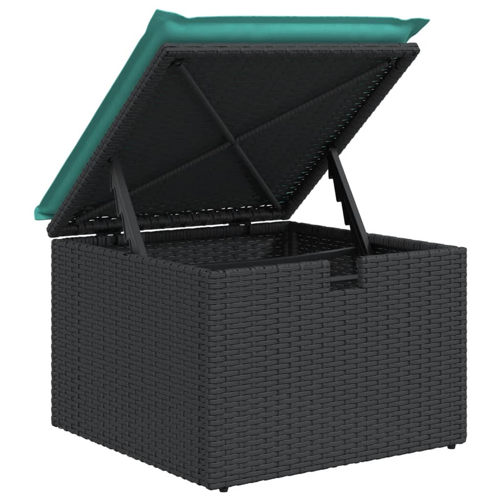 8-delige tuinbankset met kussens, zwart polyrotan is nu te koop bij PeponiXL, paradijselijk wonen!
