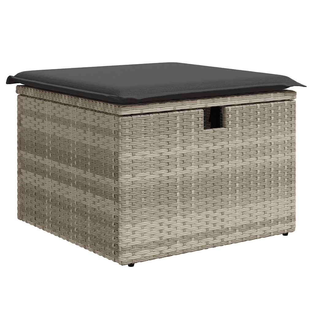 8-delige Loungeset met kussens poly rattan lichtgrijs is nu te koop bij PeponiXL, paradijselijk wonen!