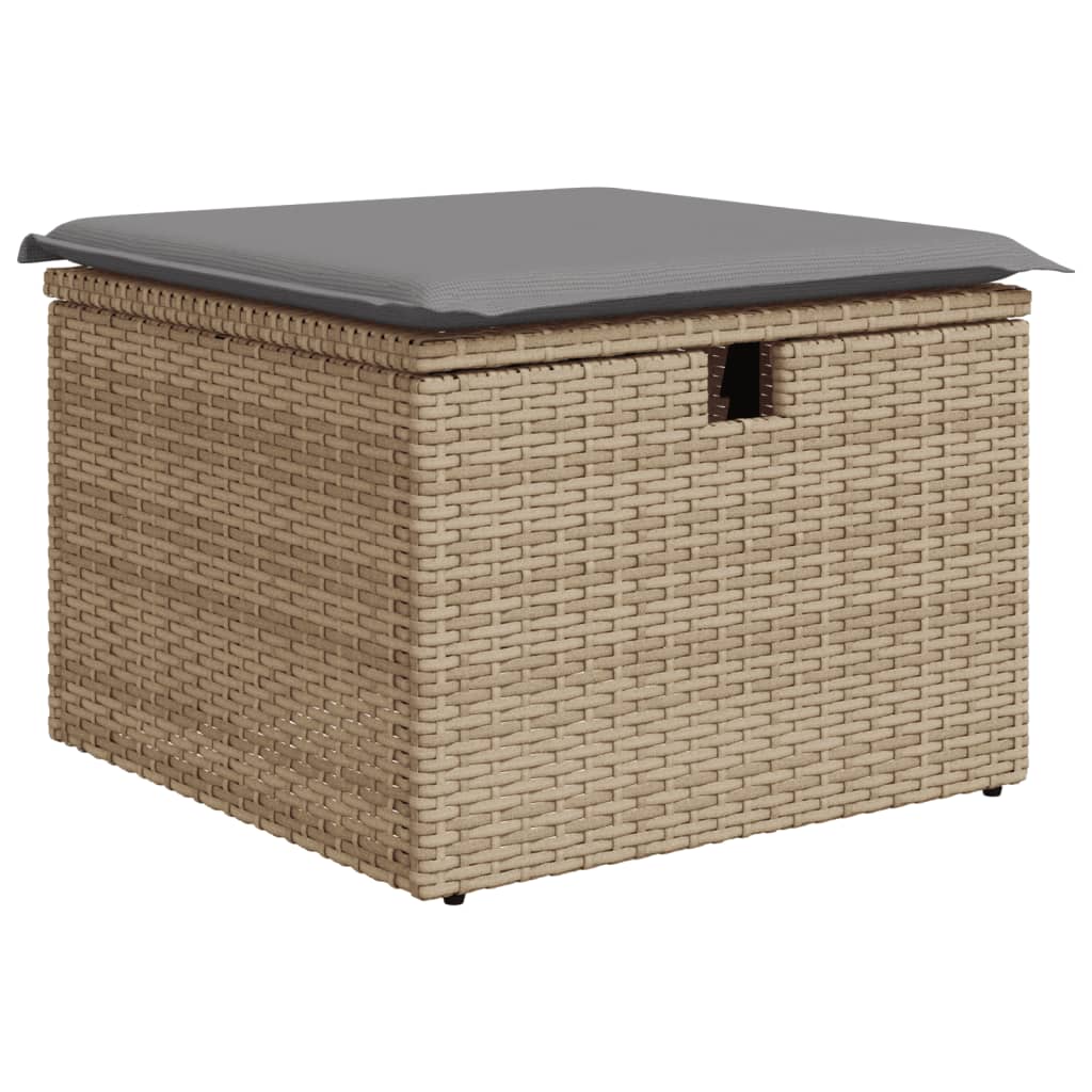 6-delige Loungeset met kussens poly rattan beige is nu te koop bij PeponiXL, paradijselijk wonen!