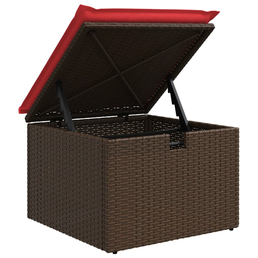 8-delige tuinbankset met kussens, bruin polyrotan is nu te koop bij PeponiXL, paradijselijk wonen!