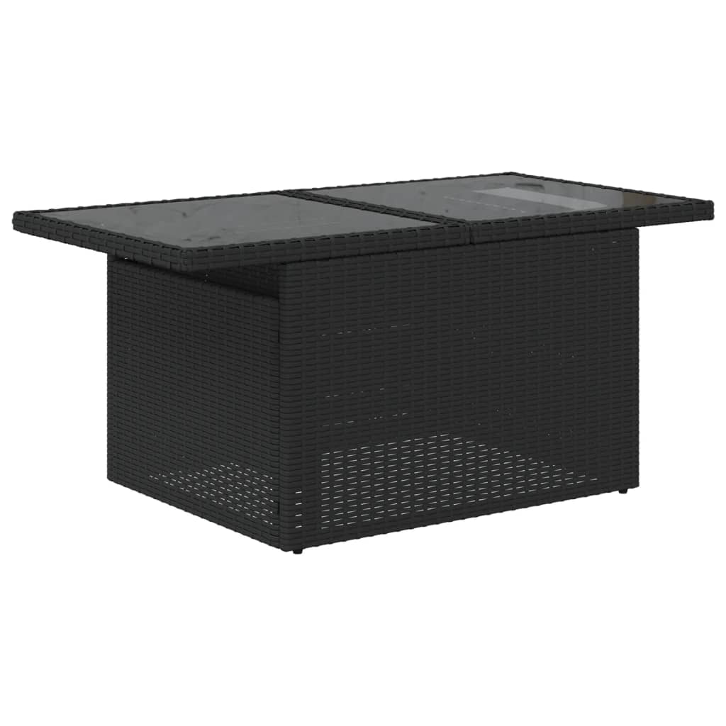 8-delige Loungeset met kussens poly rattan zwart is nu te koop bij PeponiXL, paradijselijk wonen!