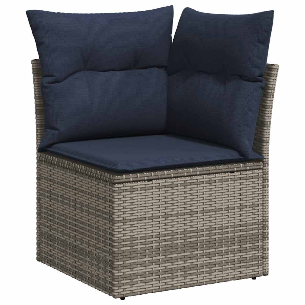 7-delige tuinbankset met kussens, grijs polyrotan is nu te koop bij PeponiXL, paradijselijk wonen!