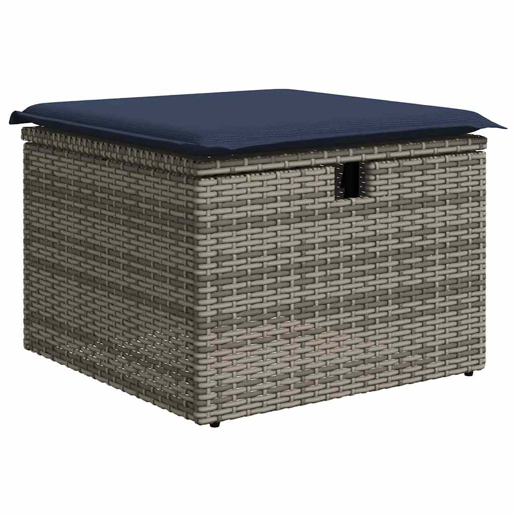 7-delige tuinbankset met kussens, grijs polyrotan is nu te koop bij PeponiXL, paradijselijk wonen!