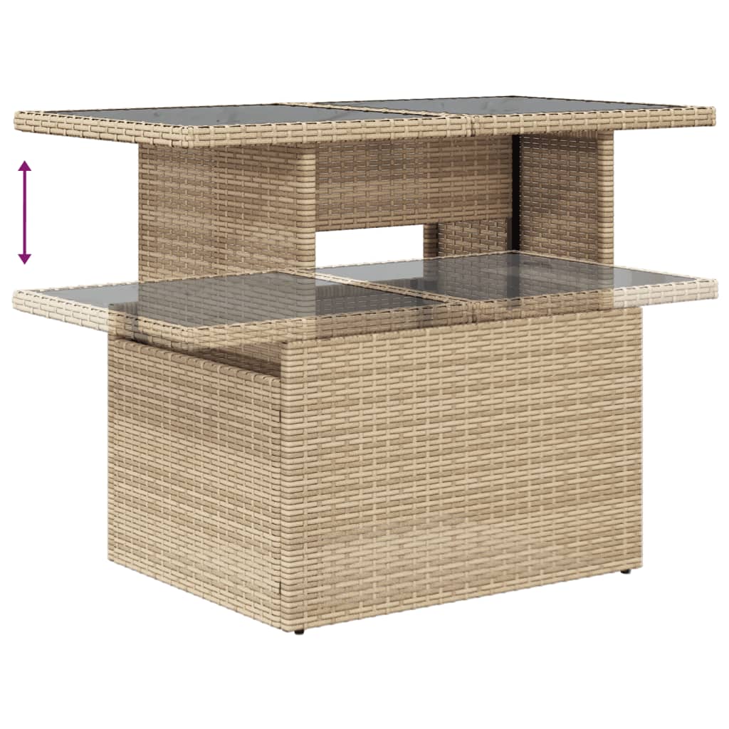 8-delige Loungeset met kussens poly rattan beige is nu te koop bij PeponiXL, paradijselijk wonen!